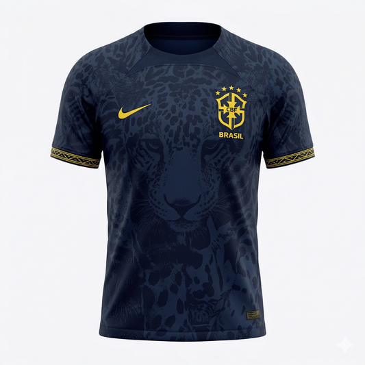 CAMISA BRASIL 2022 VERSÃO ESPECIAL LEOPARDO PRETO